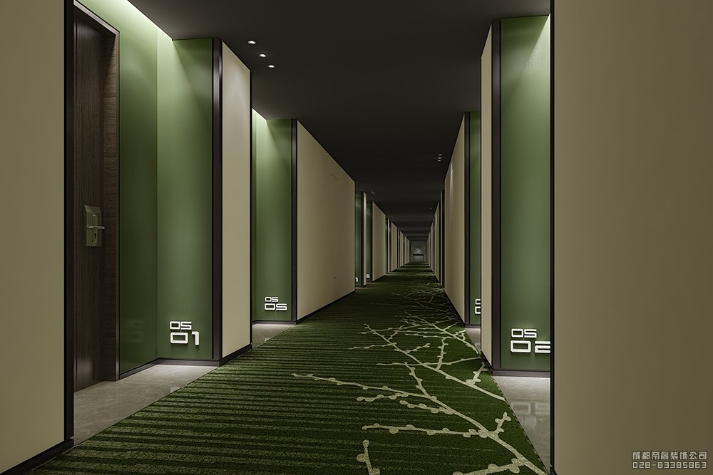 酒店走廊过道设计装修效果图
