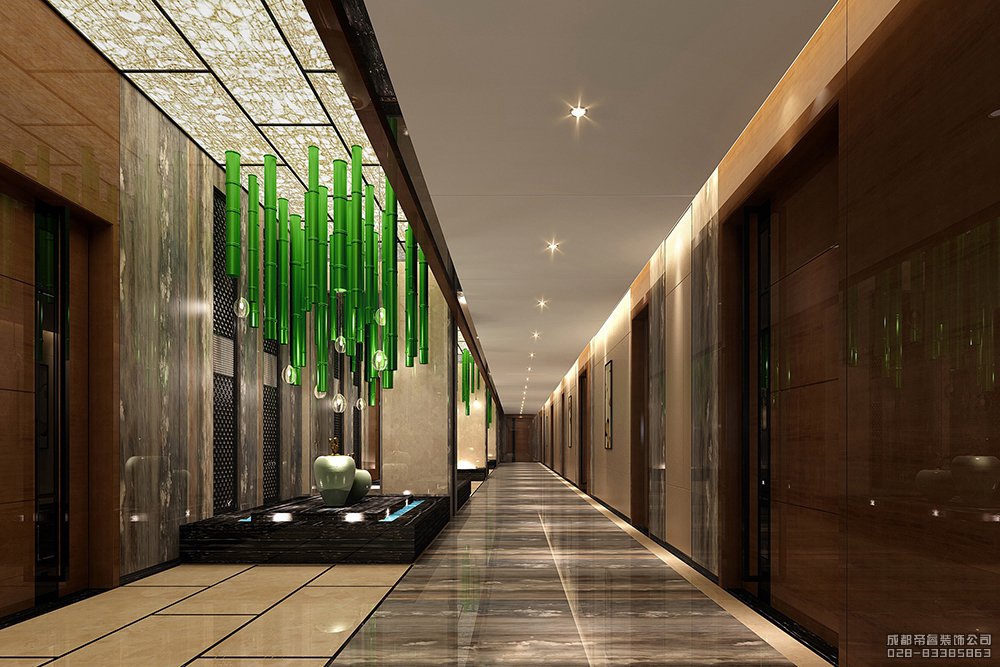 星级酒店走廊设计效果图