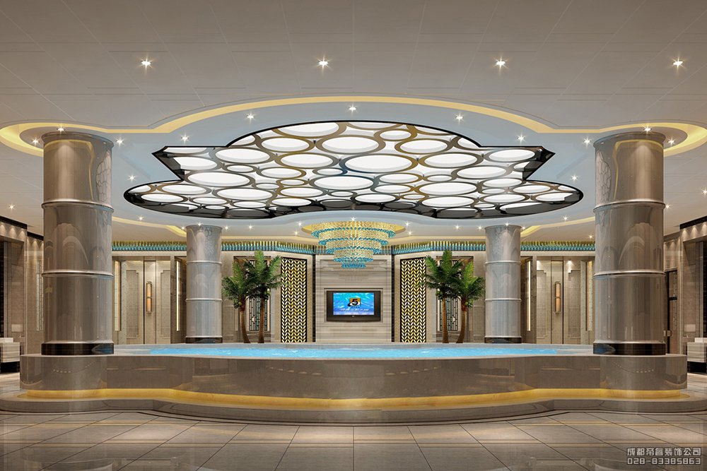 豪华酒店游泳池设计效果图