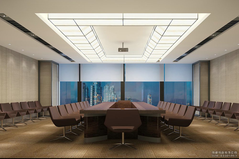 大气办公室会议室装修设计效果图