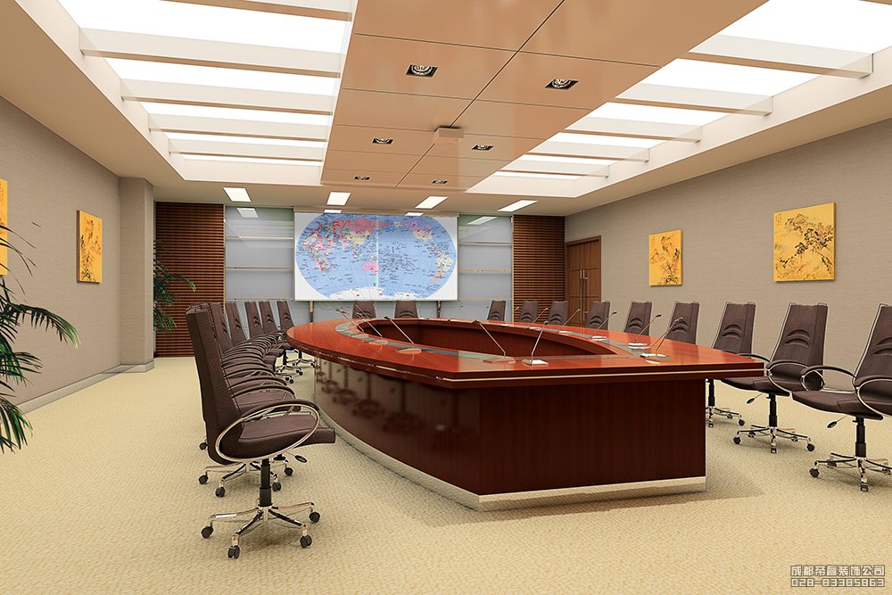 领导办公会议室设计效果图
