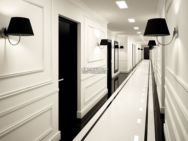 简约时尚风格酒店走廊装修效果图