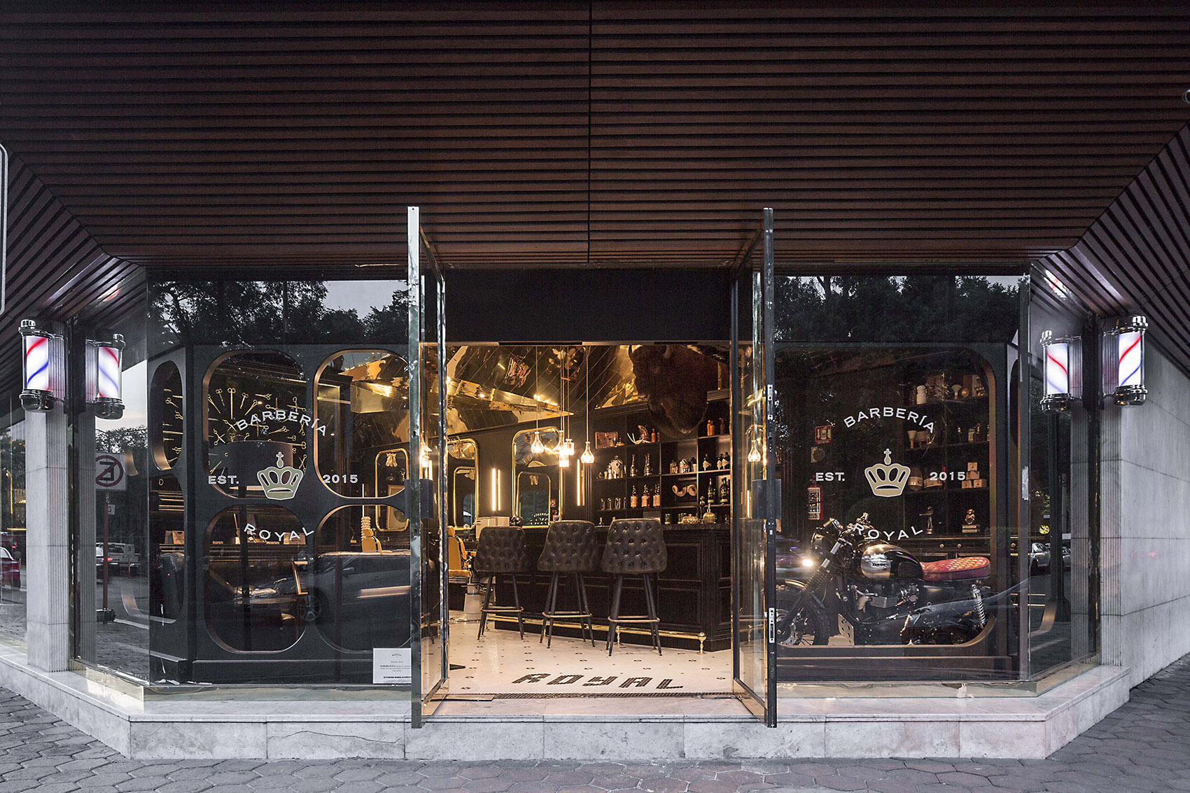 高档理发店装修效果图